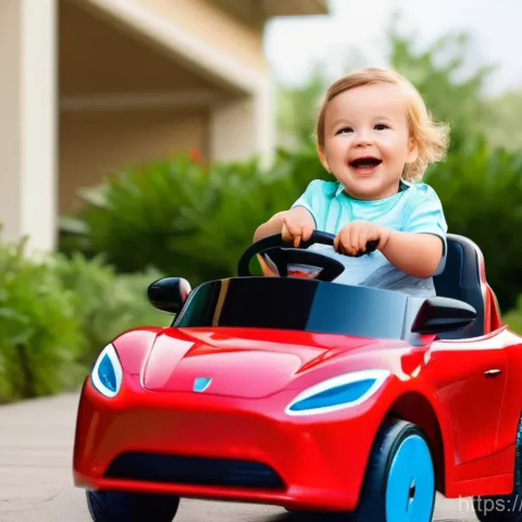 승용완구 전기차 스타일 - **Prompt 1: Toddler's First Ride in a Safe Electric Car**
"A cheerful toddler, approximately 2 y...