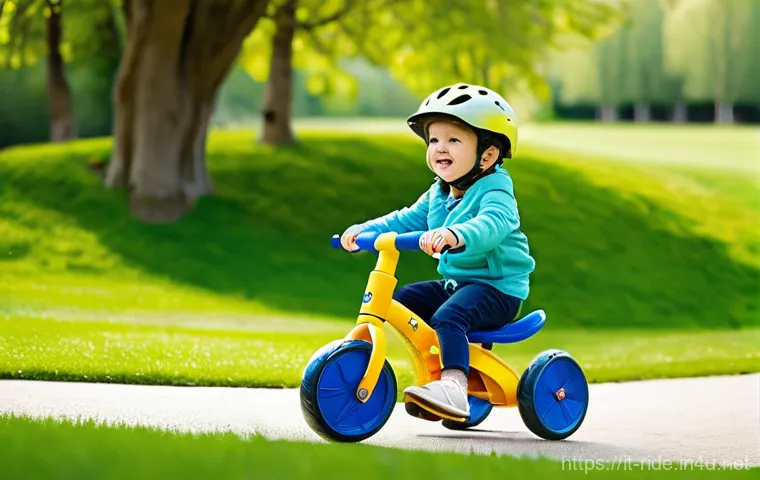 승용완구 내구성 평가 - **Prompt 1: A Classic Wooden Ride-On Adventure**
    "A happy, smiling toddler, approximately 2-3 ye...