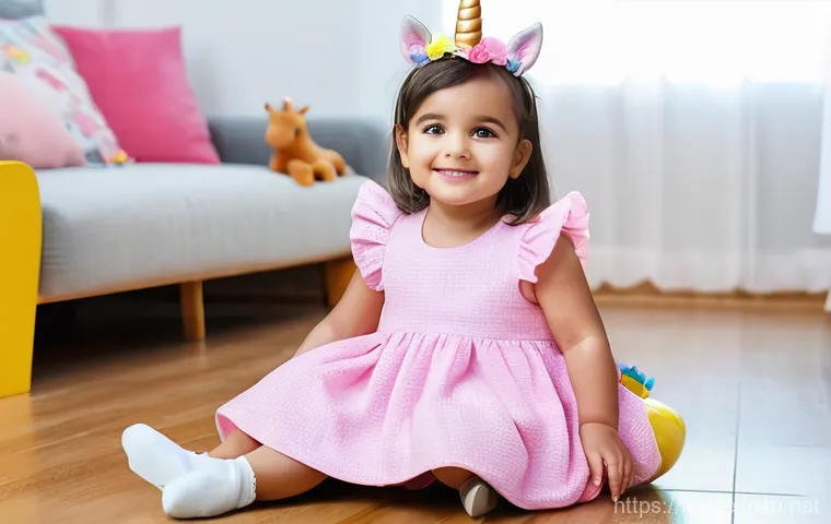 승용완구 스피커 품질 평가 - **Prompt:** A joyful 4-year-old boy, wearing bright blue shorts and a striped t-shirt, excitedly dri...