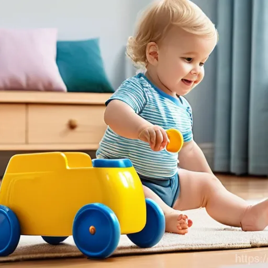 승용완구 별점 높은 제품 - **Prompt 1: Toddler's First Ride-On Adventure Indoors**
"A cheerful toddler, approximately 18 mo...