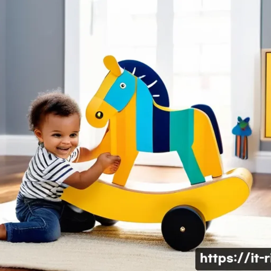 승용완구 동물 캐릭터 테마 - **Prompt:** A joyful toddler, approximately 2 years old, wearing comfortable and vibrant play clothe...