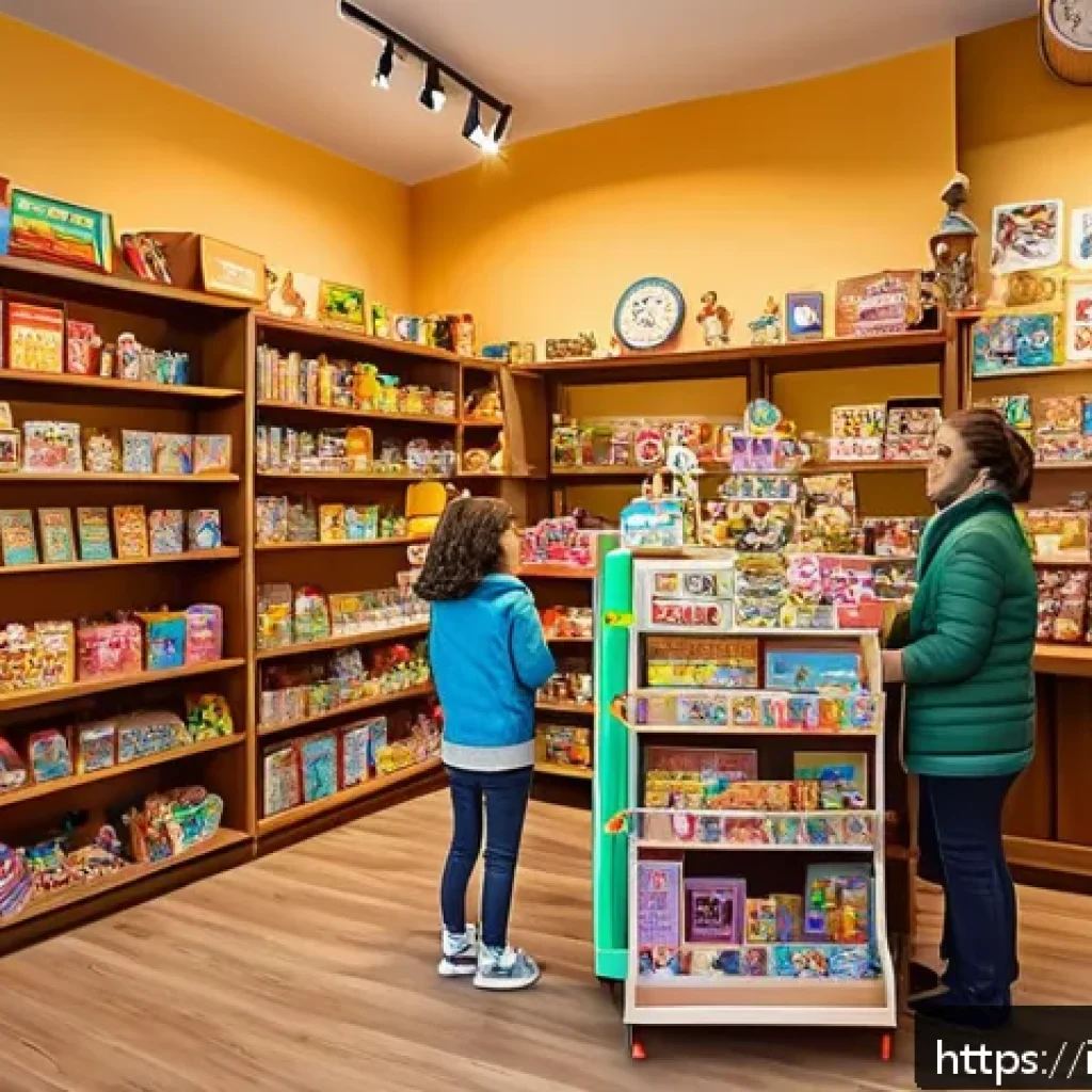 승용완구 배송비 절약 팁 - A cozy Italian local toy store interior scene, shelves filled with colorful, high-quality children’s...
