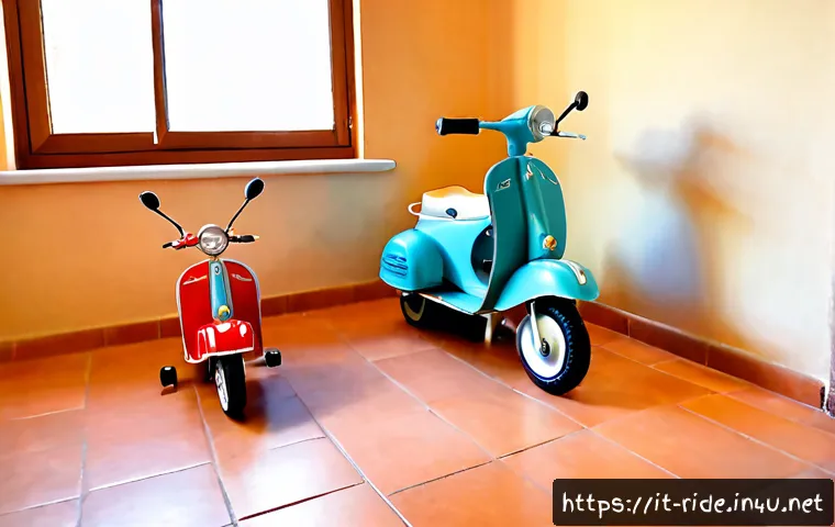Home 17 승용완구 컬렉션 - Photorealistic collection of premium children’s ride-on toys arranged neatly in a bright Italian fam...